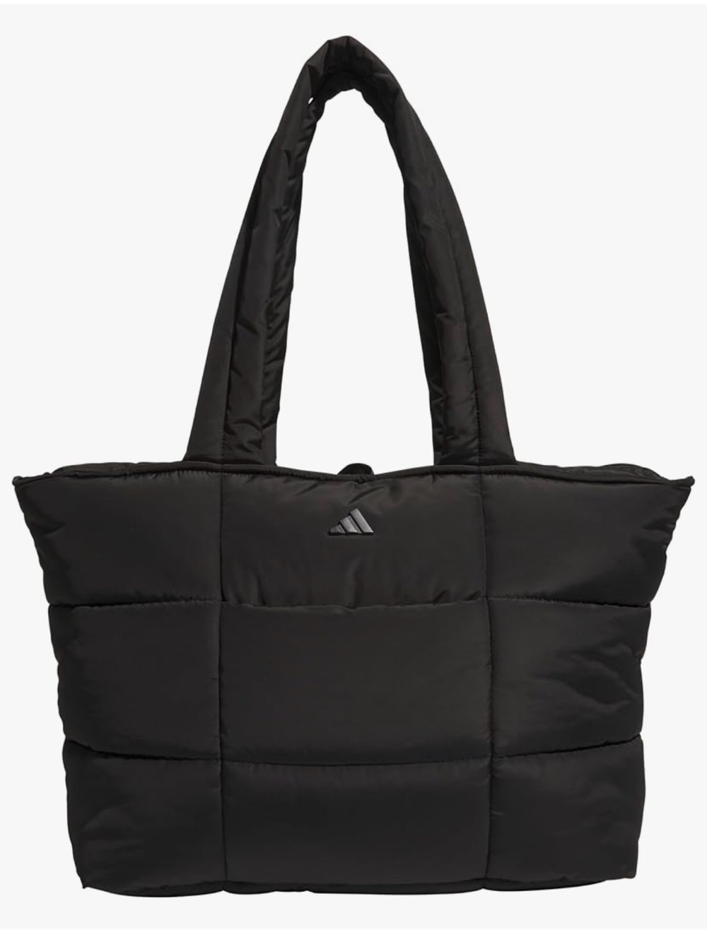 Adidas Black Quilted Puffer Tote Bag Oversized Shoulder Bag NWT